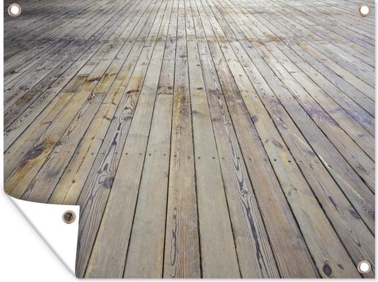 elkaar specificatie geest Muurdecoratie buiten Houten planken structuur - 160x120 cm | bol.com