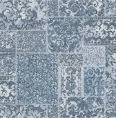 Restored Vintage Carpet blauw behang (vliesbehang, blauw)