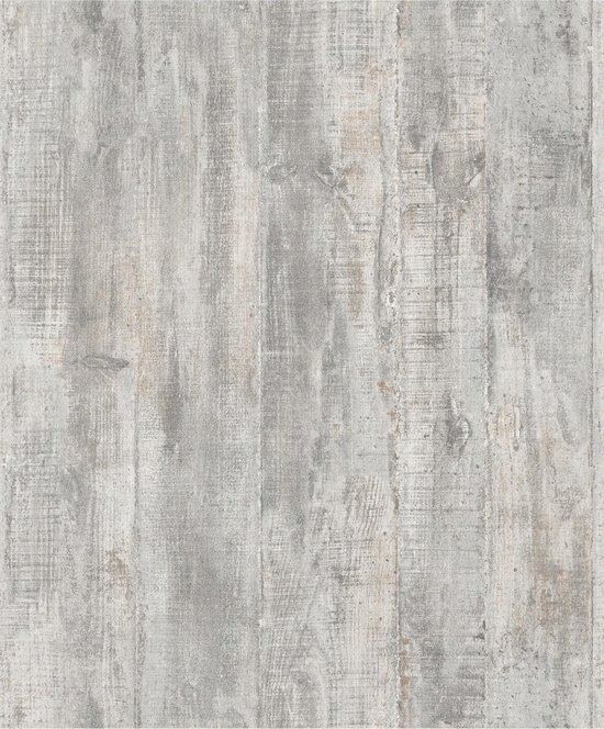 Reflets hout grijs steigerhout (vliesbehang, grijs) | bol.com