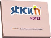 Stick'n sticky notes - 76x102mm, pastel roze, 100 memoblaadjes