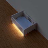 Bedverlichting met bewegingssensor - 1 zijde met 1 meter ledstrip - Warm wit licht - Complete set