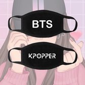 2x BTS Kpopper Army Bangtan Boys Merchandise Love Niet-Medische Mondkapjes | Geschikt voor OV | Unisex