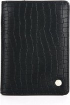 Paspoorthoesje | Croco | Krokodillenprint | Zwart