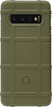 RUGGED SHIELD Rubber Bumper Case Hoesje Geschikt voor Samsung Galaxy S10e - Groen