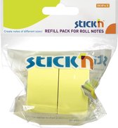 Stick'n Roll note - 25mmx10m navulling, 2 rollen, neon geel sticky notes