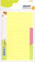 Stick'n Tabblad sticky notes - gelinieerd, 3 neon kleuren, 60 bladwijzer tabs