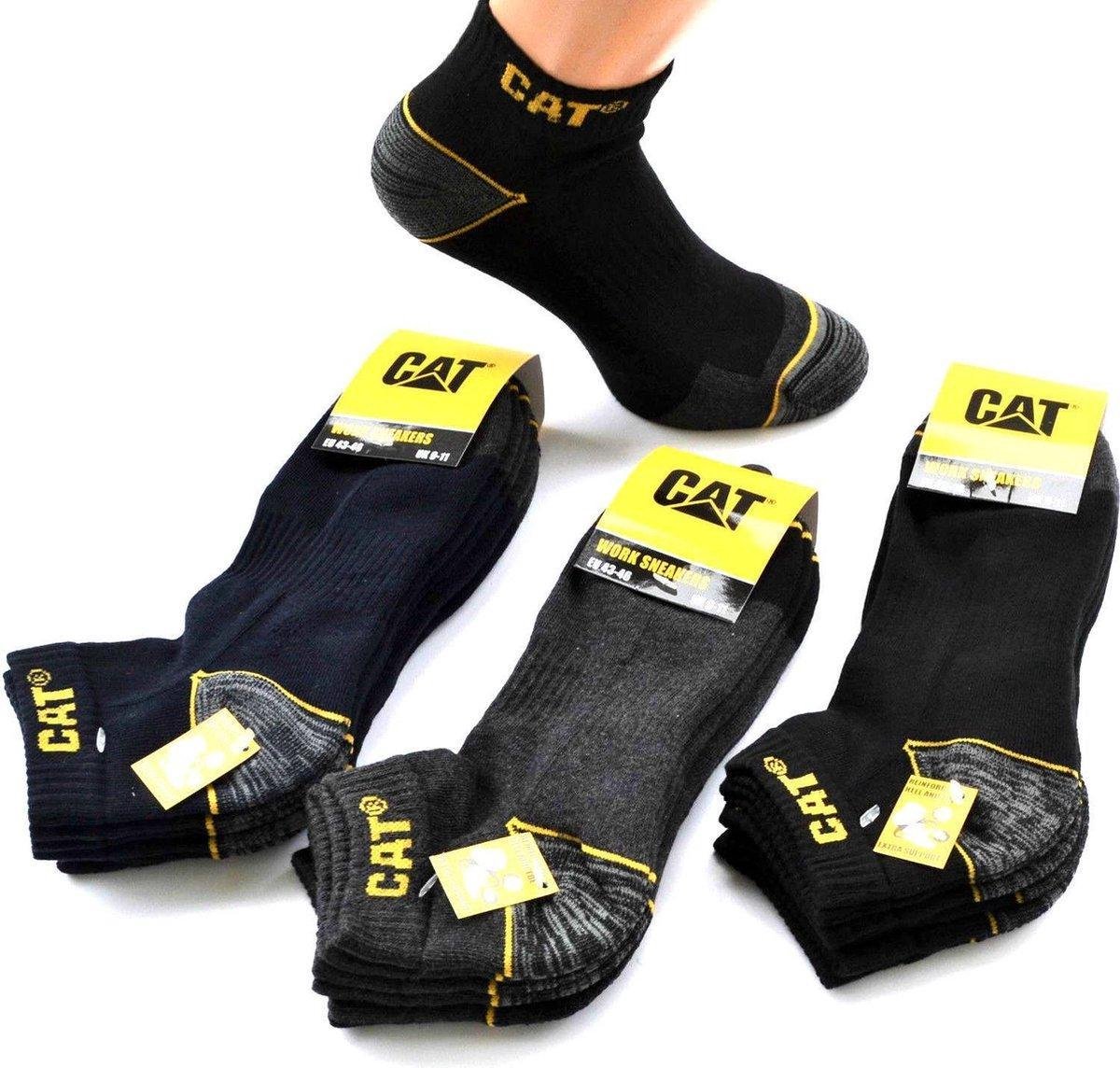 CAT Sneaker werksokken maat 4346 3PACK BLAUW