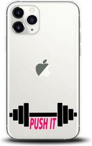 Apple Iphone 11 Pro transparant siliconen hoesje PUSH IT