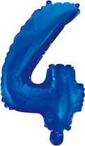 Folieballon 4 jaar blauw 41cm