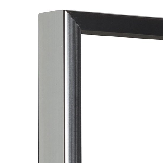 Cadre en aluminium 70 x 70 Chrome Anthracite (brillant) - Acrylite transparente résistante aux UV - Qualité musée
