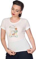 Dancing Days Top -2XL- FLORAL LADY Wit