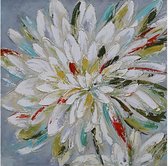 Huile sur toile - Fleur - 100 cm de haut