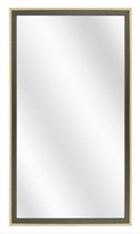Spiegel met Tweekleurige Houten Lijst - Groen / Blank - 20x50 cm