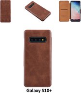 UNIQ Accessory Bruin hoesje Galaxy S10 Plus - Luxe Book Case