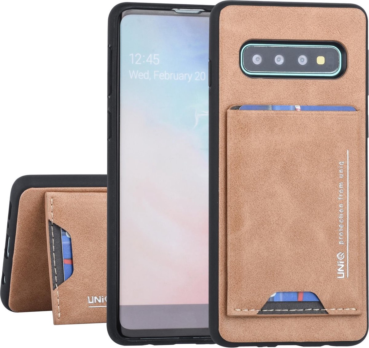 UNIQ Accessory Galaxy S10 Hard Case Backcover met pasjeshouder - Bruin (G930F)