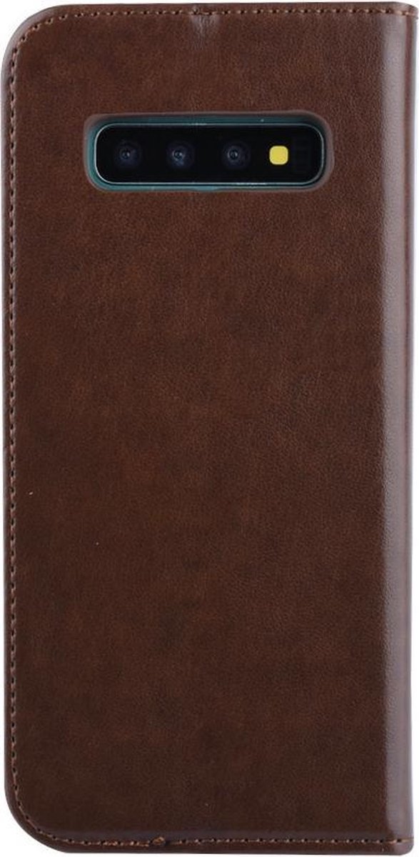 Bruin hoesje Samsung Galaxy S10 Plus Book Case - Pasjeshouder - Magneetsluiting
