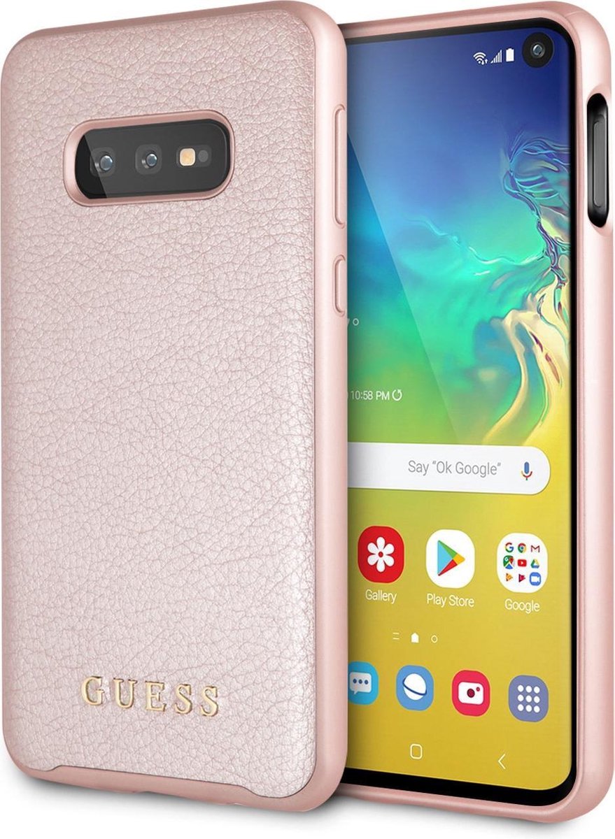 Guess Iridescent Back Cover - Geschikt voor Samsung Galaxy S10e - Roségoud