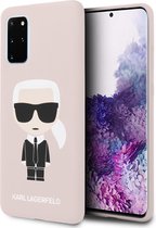 Roze hoesje van Karl Lagerfeld - Backcover - Samsung Galaxy S20 Plus - KLHCS67SLFKPI