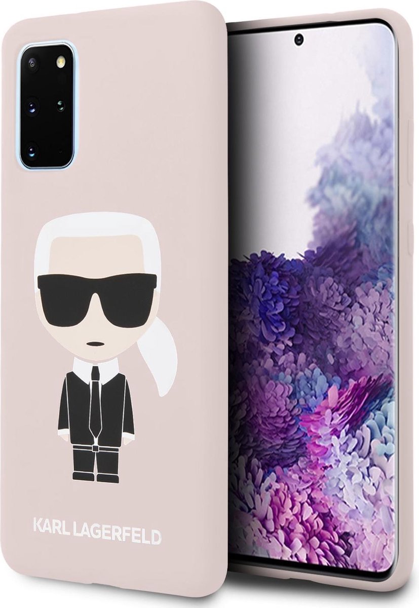 Roze hoesje van Karl Lagerfeld - Backcover - Samsung Galaxy S20 Plus - KLHCS67SLFKPI