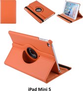 Apple iPad Mini 5 Oranje 360 graden draaibare hoes - Book Case Tablethoes