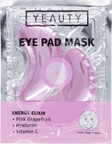 YEAUTY Energy Elixier Eye Pad Mask - Oorgpads - Tissue Oogmasker - Oogkussentjes met Met energie-elixer, roze grapefruit, hyaluron en vitamine C (1 paar)
