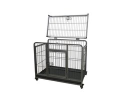 Topmast Heavy Duty Hondenbench Opvouwbaar 93L× 61W × 69H CM + Wielen