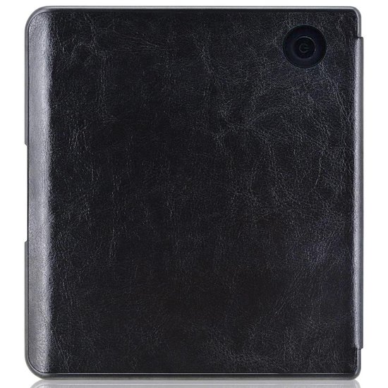Hoes geschikt voor Kobo Libra H2O - Book Case Leer Wallet Cover Hoesje Zwart van EasyAcc — afbeelding 3