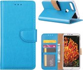 Bookcase Geschikt voor: Huawei Y6 2018 - Turquoise - portemonnee hoesje