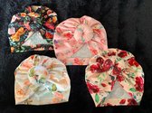 Tulband mutsjes set 4 stuks