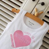 Baby rompertje met tekst eerste moederdag mama cadeau voor de liefste aanstaande roze meisje