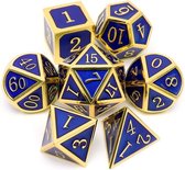 Dungeon Dice Premium Metalen Polydice Dobbelstenen Set Van 7 Stuks In Metalen Doos | Voor D&D En Andere Rollenspellen | High End Metalen Dobbelstenen Set Voor Dungeons And Dragons