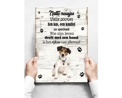Wandbord hond: Jack Russel - 30 x 42 cm
