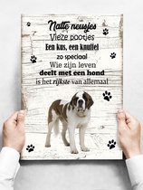 Wandbord hond: Sint Bernard - 30 x 42 cm