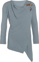 Knit Factory Emy Gebreid Dames Vest - Stone Green - 36/38