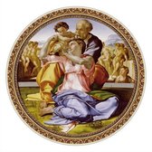 Ronde puzzel Michelangelo - De heilige familie (525 stukjes, kunst vormpuzzel)