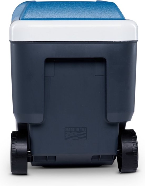 Glacière Roulettes Igloo Maxcold 40 - 38 Litres, Isolation Thermecool, Autonomie 5 Jours, Bleue