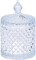 Alpina Glazen Pot Met Deksel 8,5x8,5x14,5 Cm Glas Transparant