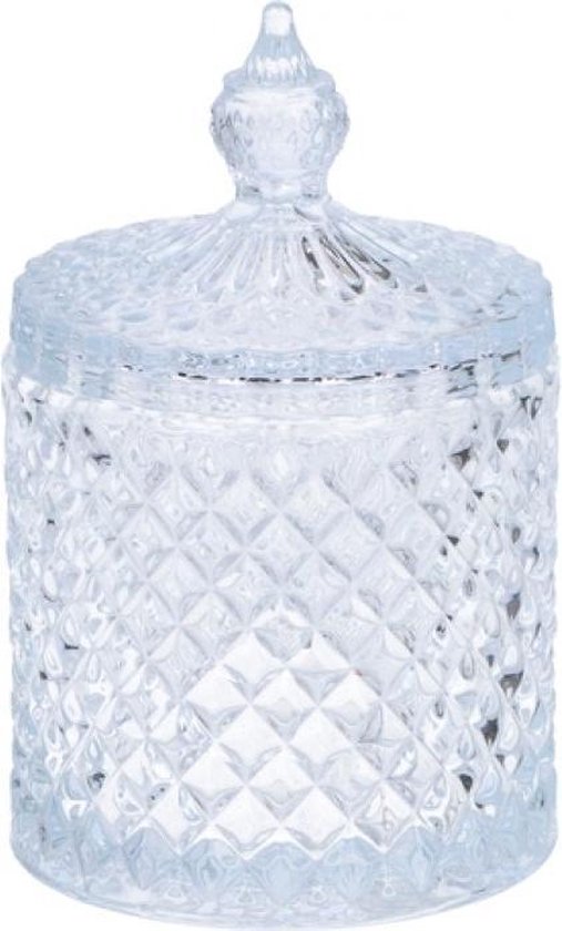 Alpina Glazen Pot Met Deksel 8,5x8,5x14,5 Cm Glas Transparant | bol.com