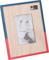 fotolijst 21x26 cm hout blauw/rood