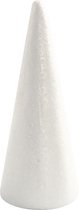 Creotime Styropor-model Kegel 19,5 Cm Wit Per Stuk