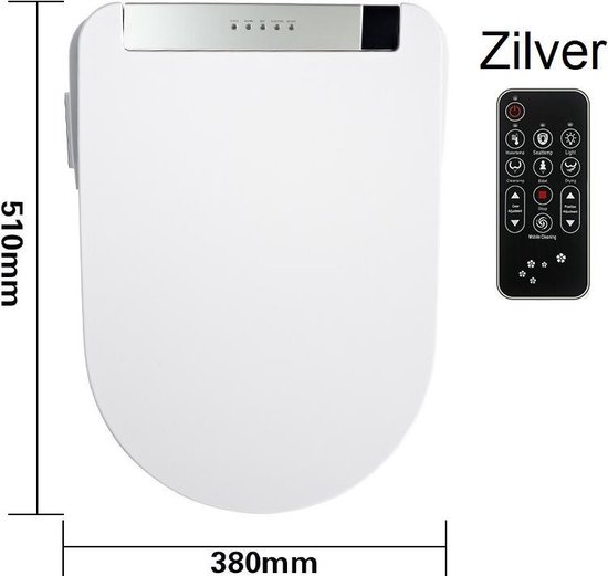 barsten leeg Achtervoegsel Inteligente Toiletzitting - Zilver - Luxe - Elektrische WC bril - Smart  toilet -... | bol.com