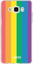 Samsung Galaxy J5 (2016) Hoesje Transparant TPU Case - #LGBT #ffffff