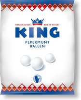 King Pepermuntballen snoep doos - Pepermunt - Verfrisser mint smaak - 12 zakken à 250 g