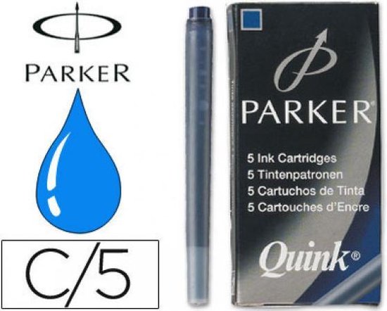 Inktpatroon Parker Quink permanent blauw