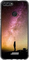 Huawei P Smart (2018) Hoesje Transparant TPU Case - Watching the Stars #ffffff