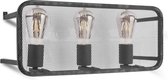 Home Sweet Home - Moderne Wandlamp Weave - Muurlamp gemaakt van metaal - Zwart - 45/15/20cm - wandlamp geschikt voor woonkamer, slaapkamer- geschikt voor E27 LED lichtbron
