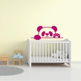 Muursticker Pandabeer -  Roze -  140 x 60 cm  -  alle muurstickers  baby en kinderkamer  dieren - Muursticker4Sale