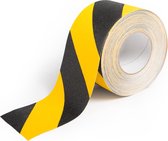 Antislip tape - markeringstape - vloertape zwart/geel B=100mm L=18,3m