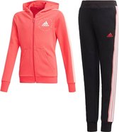 Adidas jg hood cot ts in de kleur roze.