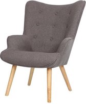 Fauteuil Ypos - Taupe - Fauteuil - 98 x 76 x 69 - Stof